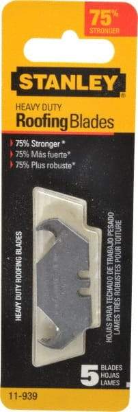 Stanley - 5 Piece Carbon Steel Roofing Blade - 1-7/8" OAL, 0.031" Blade Thickness - All Tool & Supply