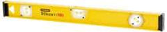 Stanley - 24" Long 3 Vial I-Beam Level - Aluminum, Yellow, 1 Plumb & 2 Level Vials - All Tool & Supply