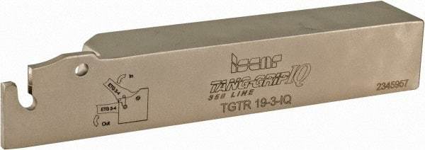 Iscar - TGT, Right Hand Cut, 1.75" Max Workpc Diam, Indexable Cutoff Toolholder - 3/4" Shank Width, 3/4" Shank Height, 4-1/2" OAL - All Tool & Supply