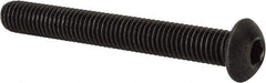 Value Collection - 1/2-13 UNC Hex Socket Drive, Button Screw - Alloy Steel, Black Oxide Finish, Fully Threaded, 4" Length Under Head - All Tool & Supply