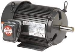 US Motors - 7-1/2 hp, TEFC Enclosure, No Thermal Protection, 3,500 RPM, 208-230/460 Volt, 60 Hz, Three Phase Energy Efficient Motor - Size 184 Frame, Rigid Mount, 1 Speed, Ball Bearings, 20.4-17.9/9 Full Load Amps, F Class Insulation, Reversible - All Tool & Supply