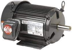 US Motors - 7-1/2 hp, TEFC Enclosure, No Thermal Protection, 3,525 RPM, 208-230/460 Volt, 60 Hz, Three Phase Energy Efficient Motor - Size 213 Frame, Rigid Mount, 1 Speed, Ball Bearings, 20.4-18.4/9.2 Full Load Amps, F Class Insulation, Reversible - All Tool & Supply