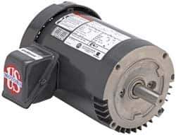 US Motors - 1 hp, Totally Enclosed Fan Cooled, No Thermal Protection, 1,140 RPM, 208-230/460 Volt, 60 Hz, Polyphase Motor - Size 56C Frame, C-Face Mount, 1 Speed, Ball Bearings, 3.7-3.8/1.9 Full Load Amps, B Class Insulation - All Tool & Supply