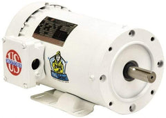 US Motors - 3/4 hp, TENV Enclosure, No Thermal Protection, 3,450 RPM, 208-230/460 Volt, 60 Hz, Three Phase Energy Efficient Motor - Size 56C Frame, C-Face/Base Mount, 1 Speed, Ball Bearings, 2.4-2.2/1.1 Full Load Amps, F Class Insulation, Reversible - All Tool & Supply