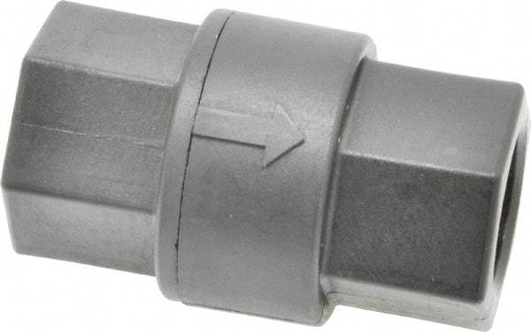 Specialty Mfr - 3/8" Polypropylene Check Valve - Inline, FNPT x FNPT, 125 WOG - All Tool & Supply