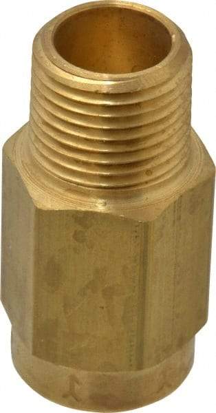 Specialty Mfr - 1/2" Brass Check Valve - Inline, FNPT x MNPT, 500 WOG - All Tool & Supply