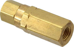 Specialty Mfr - 1/4" Brass Check Valve - Inline, FNPT x FNPT, 3,000 WOG - All Tool & Supply