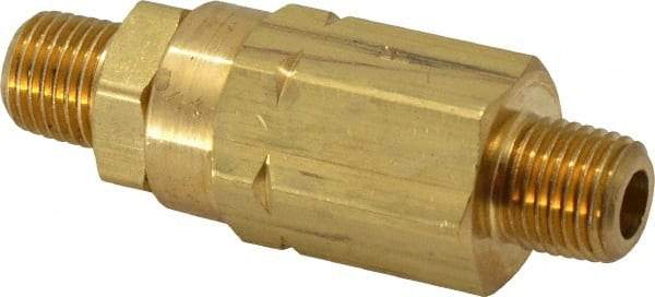 Specialty Mfr - 1/4" Brass Check Valve - Inline, MNPT x MNPT, 3,000 WOG - All Tool & Supply