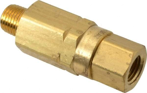 Specialty Mfr - 1/4" Brass Check Valve - Inline, MNPT x FNPT, 3,000 WOG - All Tool & Supply