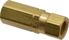 Specialty Mfr - 3/8" Brass Check Valve - Inline, FNPT x FNPT, 3,000 WOG - All Tool & Supply