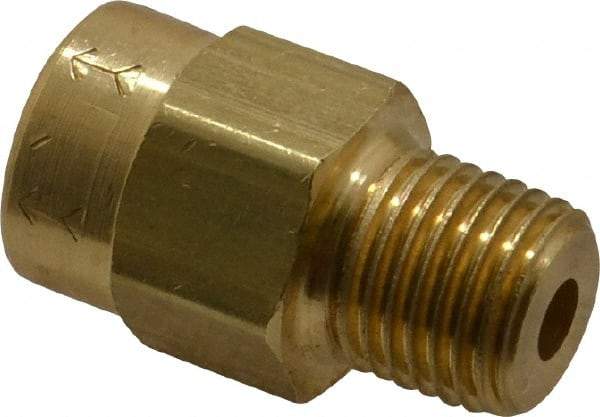 Specialty Mfr - 1/4" Brass Check Valve - Inline, MNPT x FNPT, 2,500 WOG - All Tool & Supply