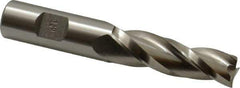 Made in USA - 1.5° Taper Angle per Side, 5/8" Small End Diam, 2-1/4" LOC, High Speed Steel 3 Flute Tapered Square End Mill - 4-1/2" OAL, 3/4" Shank Diam, Spiral Flute - All Tool & Supply