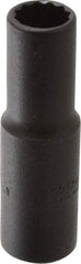 Proto - 3/8", 3/8" Drive, Deep Hand Socket - 12 Points, 2-1/8" OAL, Alloy Steel, Black Finish - All Tool & Supply