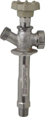 B&K Mueller - 1/2" Pipe, 4" Long Shank, Chrome Plated Brass Antisiphon Frostfree Sillcock - Handwheel Handle, Male & Solder End Connections, 125 psi WOG Rating - All Tool & Supply