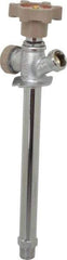 B&K Mueller - 1/2" Pipe, 8" Long Shank, Chrome Plated Brass Antisiphon Frostfree Sillcock - Handwheel Handle, Male & Solder End Connections, 125 psi WOG Rating - All Tool & Supply