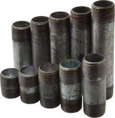 B&K Mueller - 60 Piece, 1" Pipe, Galvanized Pipe Nipple Set - Schedule 40, (6) Close, (6) 2, (6) 2-1/2, (6) 3, (6) 3-1/2, (6) 4, (6) 4-1/2, (6) 5, (6) 5-1/2, (6) 6 - All Tool & Supply