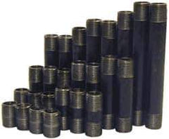 B&K Mueller - 60 Piece, 1-1/4" Pipe, Black Finished Steel Pipe Nipple Set - Schedule 40, (6) Close, (6) 2, (6) 2-1/2, (6) 3, (6) 3-1/2, (6) 4, (6) 4-1/2, (6) 5, (6) 5-1/2, (6) 6 - All Tool & Supply