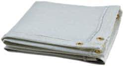 Steiner - 8' High x 6' Wide x 0.08" Thick Uncoated Fiberglass Welding Blanket - White, Grommet - All Tool & Supply