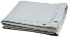 Steiner - 10' High x 8' Wide Uncoated Fiberglass Welding Blanket - White, Grommet - All Tool & Supply