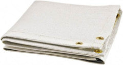 Steiner - 6' High x 6' Wide x 0.08" Thick Uncoated Fiberglass Welding Blanket - White, Grommet - All Tool & Supply