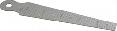 SPI - 5/8 to 1-3/16 Inch Measurement, 1 Leaf Taper Gage - 6 Inch Long, 1/64 Inch Graduation - All Tool & Supply