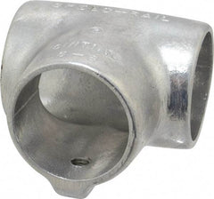 Hollaender - 1-1/2" Pipe, 90° Three Socket Tee, Aluminum Alloy Tee Pipe Rail Fitting - Bright Finish - All Tool & Supply