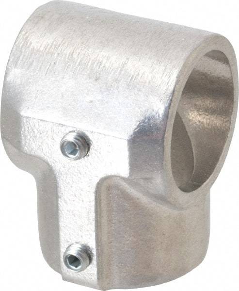 Hollaender - 1-1/2" Pipe, Tee-E, Aluminum Alloy Tee Pipe Rail Fitting - Bright Finish - All Tool & Supply