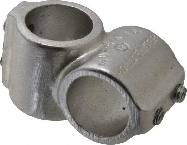 Hollaender - 1" Pipe, Short Barrel Crossover, Aluminum Alloy Cross Pipe Rail Fitting - Bright Finish - All Tool & Supply