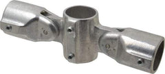 Hollaender - 1-1/4" Pipe, Adjustable Cross Assembly, Aluminum Alloy Cross Pipe Rail Fitting - Bright Finish - All Tool & Supply