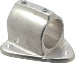 Hollaender - 1-1/2" Pipe, Wall Mount Flange, Aluminum Alloy Flange Pipe Rail Fitting - Bright Finish - All Tool & Supply