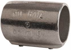 Hollaender - 2" Pipe, Aluminum Alloy Straight Coupling Pipe Rail Fitting - Bright Finish - All Tool & Supply