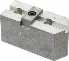 Abbott Workholding Products - 6" & Up Chuck Capacity, Tongue & Groove Attachment, Square Soft Lathe Chuck Jaw - 3 Jaws, Aluminum, 1-1/2" Btw Mount Hole Ctrs, 3" Long x 1-1/4" Wide x 1-1/2" High, 5/16" Groove, 3/8" Fastener - All Tool & Supply