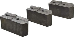 Abbott Workholding Products - 12" & Up Chuck Capacity, Tongue & Groove Attachment, Square Soft Lathe Chuck Jaw - 3 Jaws, Steel, 2-1/2" Btw Mount Hole Ctrs, 5-1/2" Long x 2" Wide x 3" High, 1/2" Groove, 1/2" Fastener - All Tool & Supply