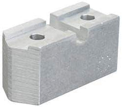 Abbott Workholding Products - 8" & Up Chuck Capacity, Serrated Attachment, Square Soft Lathe Chuck Jaw - 3 Jaws, Aluminum, 1-7/16" Btw Mount Hole Ctrs, 4" Long x 1-1/2" Wide x 2" High, 1/2" Groove, 3/8" Fastener - All Tool & Supply