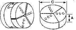 Abbott Workholding Products - 8" & Up Chuck Capacity, Microcentric Attachment, Round Soft Lathe Chuck Jaw - 3 Jaws, Aluminum, 7.92" Wide x 2" High - All Tool & Supply