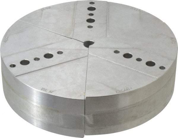 Abbott Workholding Products - 8" & Up Chuck Capacity, Northfield Attachment, Round Soft Lathe Chuck Jaw - 3 Jaws, Aluminum, 7.92" Wide x 2" High - All Tool & Supply