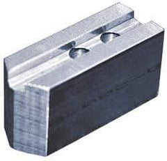 Abbott Workholding Products - 15 to 18" Chuck Capacity, 1.5mm x 60° Serrated Attachment, Square Soft Lathe Chuck Jaw - 3 Jaws, Aluminum, 1.6929" Btw Mount Hole Ctrs, 6-1/2" Long x 2-1/2" Wide x 4" High, 0.8661" Groove, 0.7874" & 20mm Fastener - All Tool & Supply