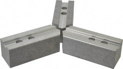 Abbott Workholding Products - 12" & Up Chuck Capacity, 1.5mm x 60° Serrated Attachment, Square Soft Lathe Chuck Jaw - 3 Jaws, Aluminum, 1.1811" Btw Mount Hole Ctrs, 5-1/2" Long x 2" Wide x 2" High, 0.7087" Groove, 0.5512" & 14mm Fastener - All Tool & Supply