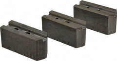 Abbott Workholding Products - 8" & Up Chuck Capacity, 1.5mm x 60° Serrated Attachment, Square Soft Lathe Chuck Jaw - 3 Jaws, Steel, 1.1811" Btw Mount Hole Ctrs, 4" Long x 1-1/2" Wide x 2" High, 0.5512" Groove, 0.3937" & 10mm Fastener - All Tool & Supply