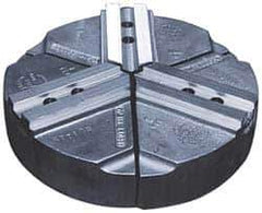 Abbott Workholding Products - 15" & Up Chuck Capacity, 1.5mm x 60° Serrated Attachment, Round Soft Lathe Chuck Jaw - 3 Jaws, Cast Aluminum, 1.6929" Btw Mount Hole Ctrs, 24" Wide x 4" High, 0.8661" Groove, 0.7874" & 20mm Fastener - All Tool & Supply