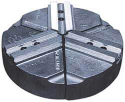 Abbott Workholding Products - 12" & Up Chuck Capacity, 1.5mm x 60° Serrated Attachment, Round Soft Lathe Chuck Jaw - 3 Jaws, Cast Aluminum, 1.1811" Btw Mount Hole Ctrs, 21" Wide x 2" High, 0.7087" Groove, 0.5512" & 14mm Fastener - All Tool & Supply