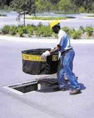 UltraTech - Polypropylene Basin Guard - 36" Diam, Black, Use for Oil/Sediment - All Tool & Supply