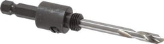 Starrett - 9/16 to 1-3/16" Tool Diam Compatibility, Straight Shank, Stainless Steel Integral Pilot Drill, Hole Cutting Tool Arbor - 3/8" Min Chuck, Hex Shank Cross Section, Threaded Shank Attachment, For SH, DH, CT & D Hole Saws - All Tool & Supply