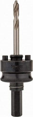 Starrett - 1-1/4 to 8-9/32" Tool Diam Compatibility, Straight Shank, Stainless Steel Integral Pilot Drill, Hole Cutting Tool Arbor - 1/2" Min Chuck, Hex Shank Cross Section, Threaded Shank Attachment, For SH, DH, CT & D Hole Saws - All Tool & Supply