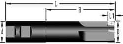 Cutting Tool Technologies - 1-1/4" Cut Diam, 0.38" Max Depth of Cut, 1-1/4" Shank Diam, 6-1/4" OAL, Indexable Square Shoulder End Mill - APKT 1003... Inserts, Weldon Shank, 90° Lead Angle - All Tool & Supply