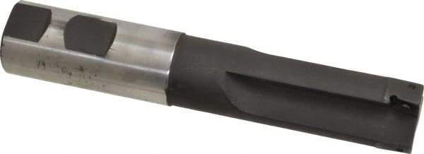 Cutting Tool Technologies - 1" Cut Diam, 0.38" Max Depth of Cut, 1" Shank Diam, 5.51" OAL, Indexable Square Shoulder End Mill - APKT 1003... Inserts, Weldon Shank, 90° Lead Angle - All Tool & Supply