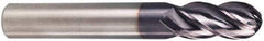 M.A. Ford - 1/2" Diam, 5/8" LOC, 4 Flute Solid Carbide Ball End Mill - ALtima Finish, Single End, 5" OAL, 1/2" Shank Diam, Spiral Flute - All Tool & Supply