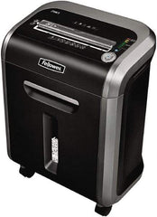 FELLOWES - 5/32 x 1-1/2" Strip, Cross Cut Manual Shredder - 10-7/16" Long x 15-3/8" Wide x 21" High, Level 4 Security, 6 Gal Wastebasket - All Tool & Supply