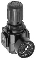 Norgren - 3/8 NPT, 300 Max Supply Pressure, Zinc Intermediate Regulator, Pressure Gauge Included - All Tool & Supply