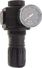 Norgren - 1/2 NPT Port, 220 CFM, Zinc Standard Regulator - 5 to 150 psi Range, 300 Max psi Supply Pressure, 1/4" Gauge Port Thread, 3.15" Wide x 6.67" High - All Tool & Supply